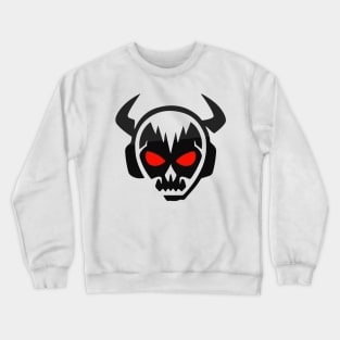 Horned skull with headphones and red eyes Crewneck Sweatshirt